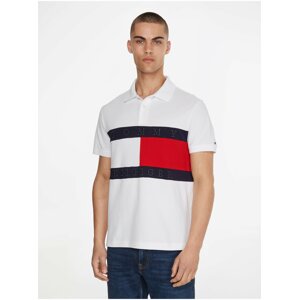 Červeno-bílé pánské polo tričko Tommy Hilfiger