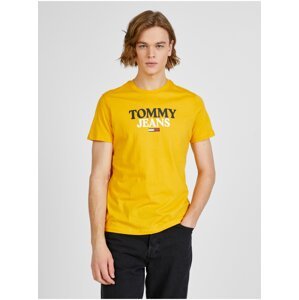 Žluté pánské tričko s potiskem Tommy Jeans