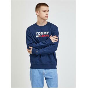 Tmavě modrá pánská mikina Tommy Jeans