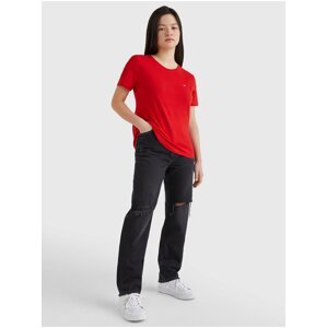 Červené dámské basic tričko Tommy Jeans