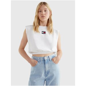 Bílé dámské cropped tričko Tommy Jeans