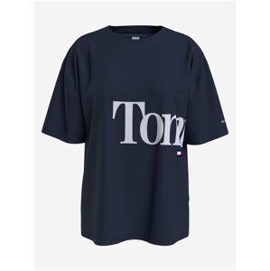 Tmavě modré dámské oversize tričko Tommy Jeans