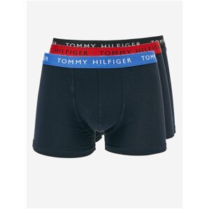 Sada tří tmavě modrých pánských boxerek Tommy Hilfiger Underwear