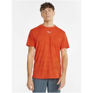 Oranžové pánské sportovní vzorované tričko Puma Train Vent