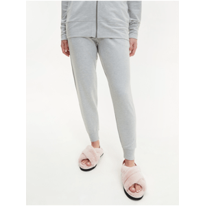 Světle šedé dámské žíhané tepláky Calvin Klein Jeans