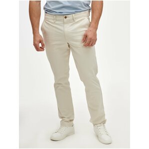 Krémové pánské kalhoty GAP essential khakis in slim fit with GapFlex