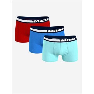 Sada tří pánských boxerek v červené a modré barvě Tommy Hilfiger Underwear