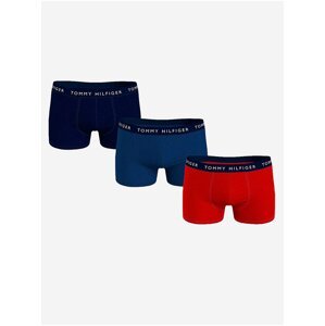 Sada tří pánských boxerek v červené a modré barvě Tommy Hilfiger Underwear