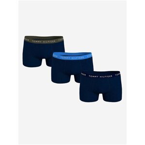 Sada tří tmavě modrých pánských boxerek Tommy Hilfiger Underwear