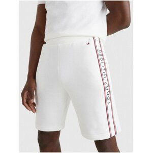 Bílé pánské vzorované pyžamové kraťasy Tommy Hilfiger Underwear
