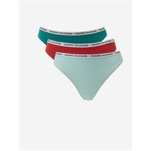 Sada tří tang ve světle modré, zelené a červené barvě tang Tommy Hilfiger Underwear