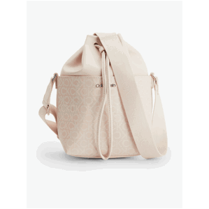 Světle růžová dámská vaková crossbody kabelka Calvin Klein