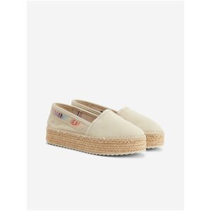 Béžové dámské espadrilky na platformě Tommy Jeans