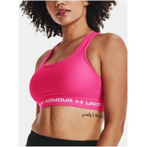 Tmavě růžová sportovní podprsenka Under Armour UA Crossback Mid Bra