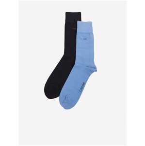 Dva páry pánských ponožek v černé a modré barvě Calvin Klein