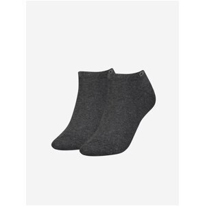 Sada dvou párů dámských ponožek v tmavě šedé barvě Calvin Klein
