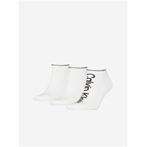 Sada tří párů pánských ponožek v bílé barvě Calvin Klein