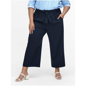 Tmavě modré culottes se zavazováním ONLY CARMAKOMA Cole