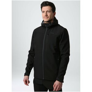Černá pánská voděodolná softshellová bunda s kapucí LOAP Ladot