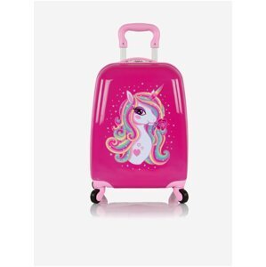 Růžový holčičí kufr Heys Kids 4w Unicorn Rose