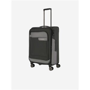 Tmavě šedý cestovní kufr Travelite Viia 4w M Anthracite