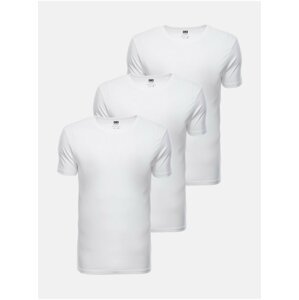 Pánské tričko bez potisku - bílá 3 kusy v balení Z30 V10
