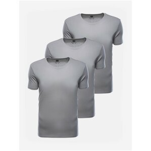 Pánské tričko bez potisku - šedá 3 kusy v balení Z30 V12
