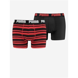 Sada dvou pánských boxerek v červené a černé barvě Puma