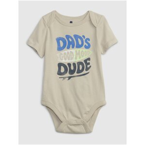 Šedé baby body organic Dad GAP