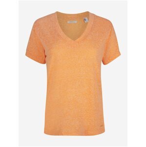 Oranžové dámské basic tričko O'Neill LW ESSENTIALS V-NECK T-SHIRT
