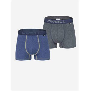 Sada dvou pánských boxerek v modré a tmavě šedé barvě O'Neill BOXER PLAIN 2PACK