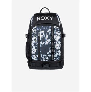 Modro-černý květovaný batoh Roxy Tribute