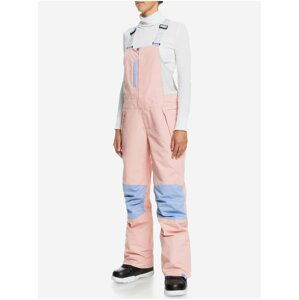Světle růžové dámské zimní kalhoty s laclem Roxy Chloe Kim