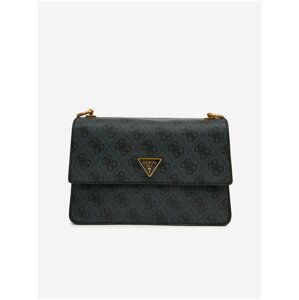 Tmavě šedá dámská vzorovaná crossbody kabelka Guess Alexie