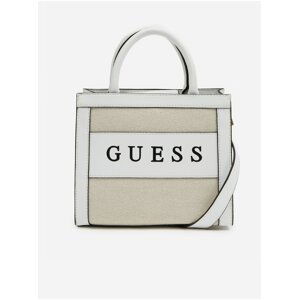 Béžovo-bílá dámská kabelka Guess Monique Mini Tote