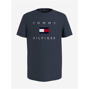 Tmavě modré klučičí tričko Tommy Hilfiger