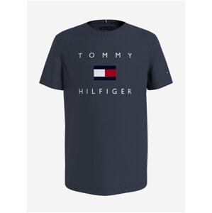 Tmavě modré klučičí tričko Tommy Hilfiger