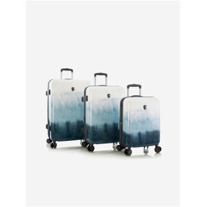 Sada tří modrých cestovních kufrů Heys Tie-Dye Blue S,M,L