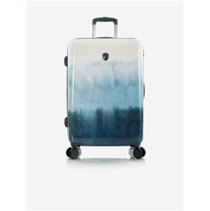 Bílo-modrý cestovní kufr Heys Tie-Dye Blue M