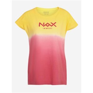 Žluto-růžové dámské tričko NAX KOHUJA