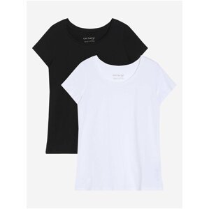 Sada dvou dámských basic triček v bílé a černé barvě ORSAY