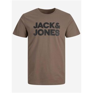 Hnědé tričko Jack & Jones Corp