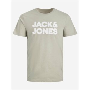 Světle šedé tričko Jack & Jones Corp