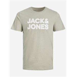 Světle šedé tričko Jack & Jones Corp