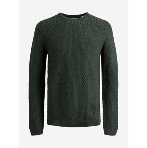 Tmavě zelený basic svetr Jack & Jones Damian