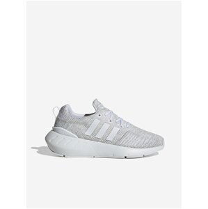 Světle šedé dětské žíhané tenisky adidas Performance Swift RUN 22 J