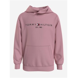 Růžová holčičí mikina s kapucí Tommy Hilfiger