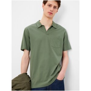 Zelené pánské polo tričko s rozhalenkou GAP