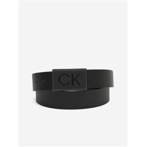Černý pánský kožený pásek Calvin Klein