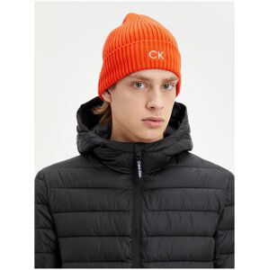 Oranžová pánská čepice Calvin Klein